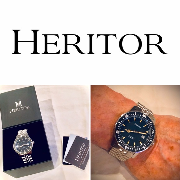 * SOLD * Automatic Heritor Dalton | Black Dial | Like New | Dive Watch - Picture 9 of 16